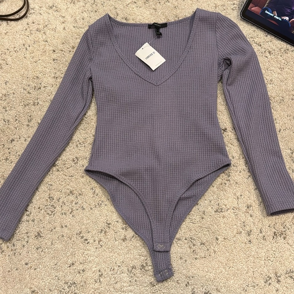 Purple Forever 21 bodysuit